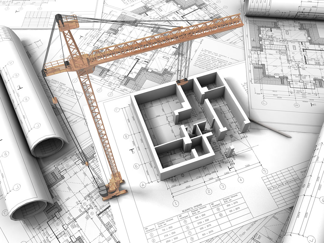 Contractors reviewing plans